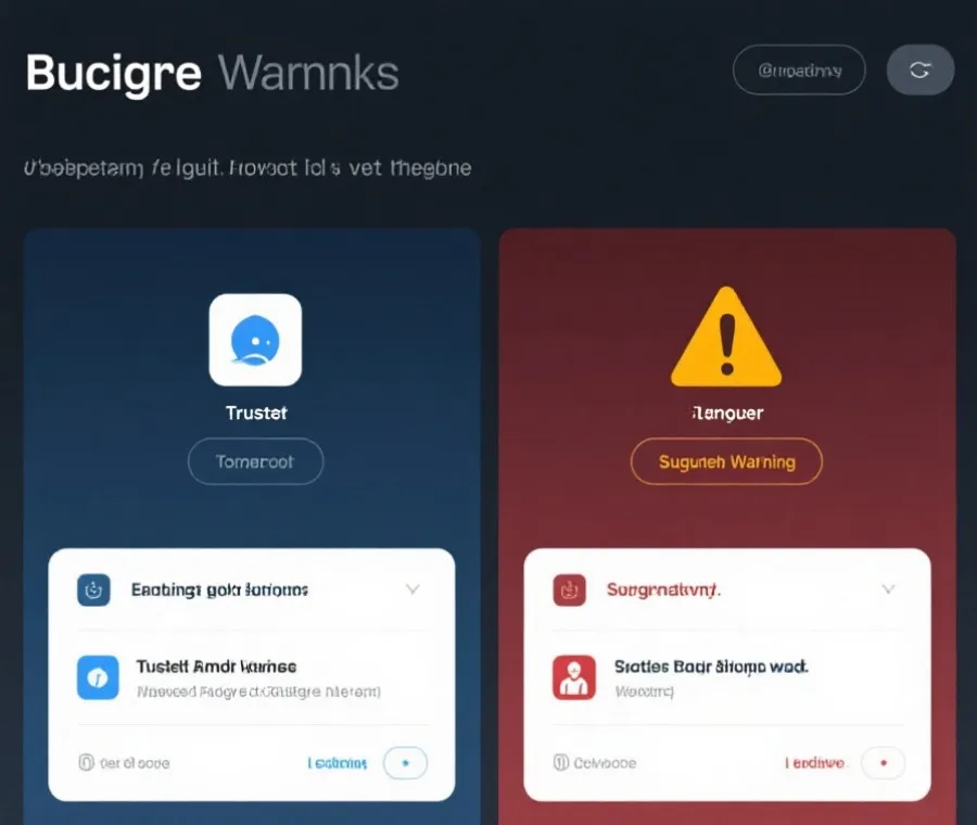 网址验证与风险识别示意图